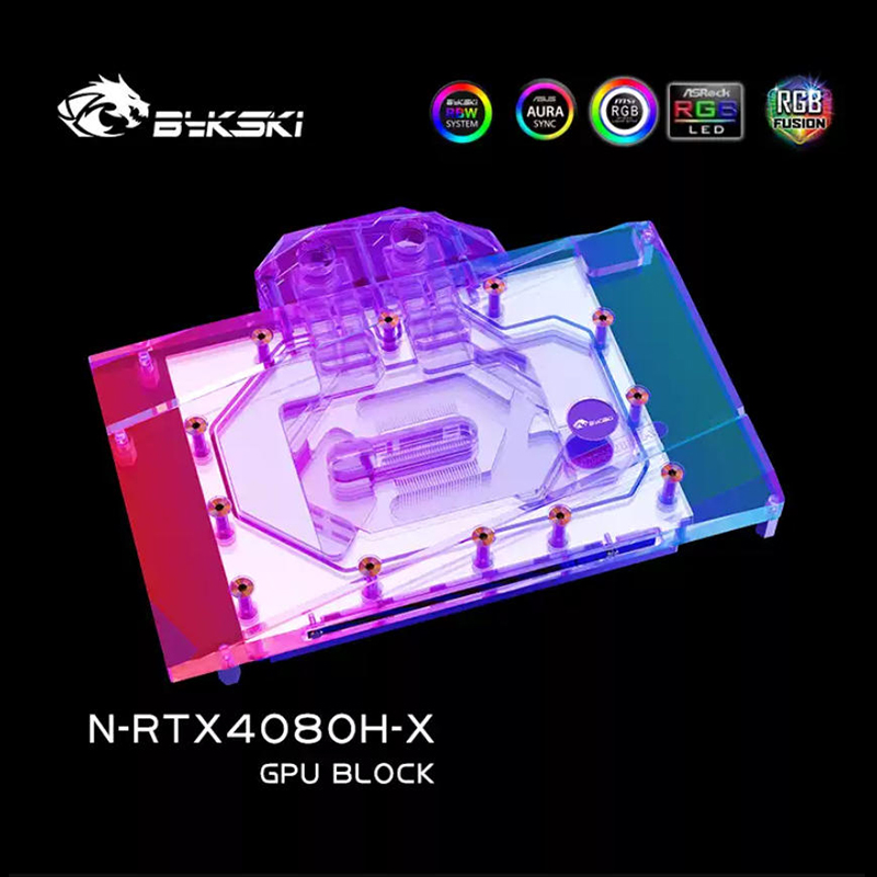 Rtx 4080 Water Cooling Block - บล็อกน้ำ GPU Bykski สำหรับการ์ด NVIDIA GeForce