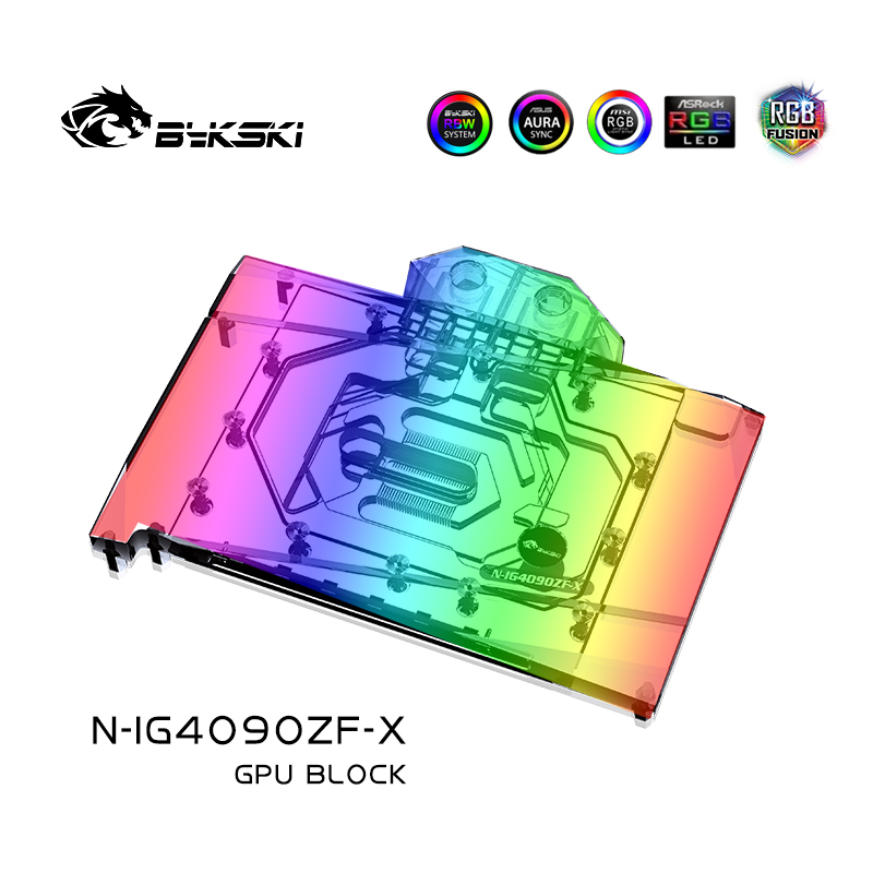 Rtx 4090 Water Block Full Cover - Bykski N-IG4090ZF-X GPU Block ใช้สําหรับ iGame