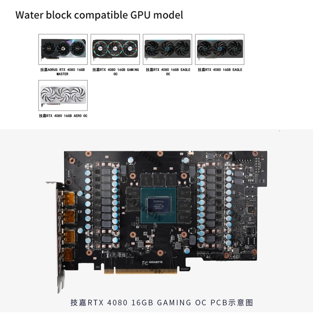 BARROW GPU Water Block สําหรับ - Rtx 4080 Water Cooling Block บทวิจารณ์และราคา