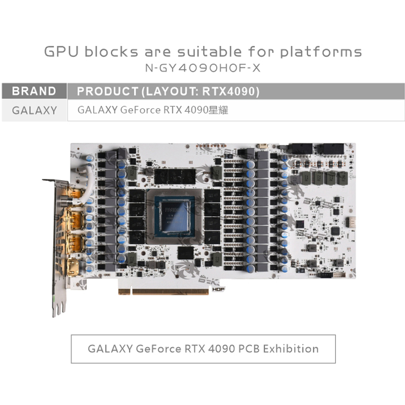 บล็อก GPU Bykski N-GY4090HOF-X - Rtx 4090 Water Block Full Cover บทวิจารณ์และราคา