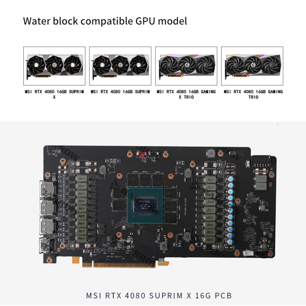 บล็อกน้ำ BARROW BS-MSG4080M-PA - Rtx 4080 Water Cooling Block บทวิจารณ์และราคา